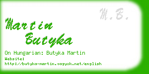 martin butyka business card